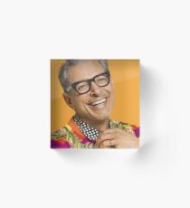 Bloque acrílico Jeff Goldblum feliz