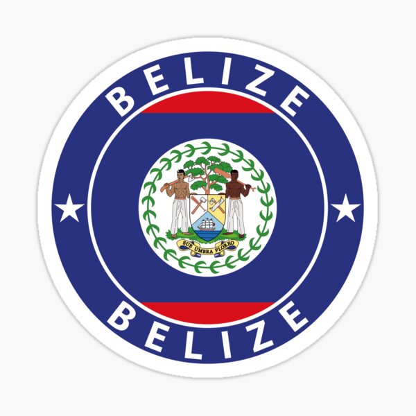 Item preview, Belize flag coat of arms designed and sold by Skykratzer.