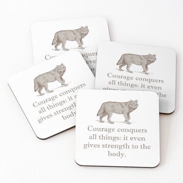 Item preview, Courage Conquers All Things designed and sold by CrankyOldDude.