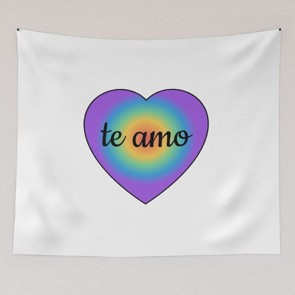 Item preview, Gay Valentine - Te amo - I love you in Spanish in a rainbow heart designed and sold by Inspirationmotivation.
