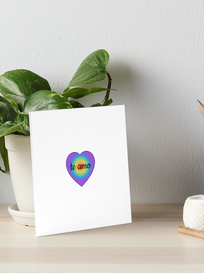 Original Hand Painted Greeting Card - Abstract Rainbow Heart | EDgE - View #6