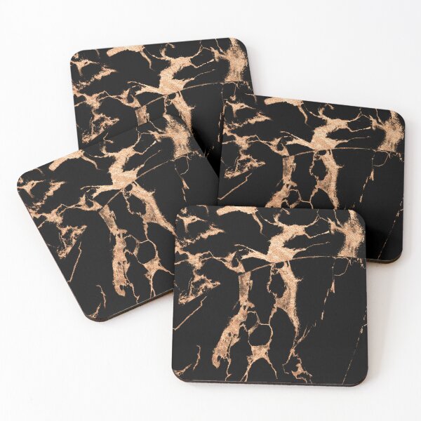 Item preview, Black Marble Textures 1| Rose Gold Black Marble Textures | Marble Texture designed and sold by TrendyGlitter.
