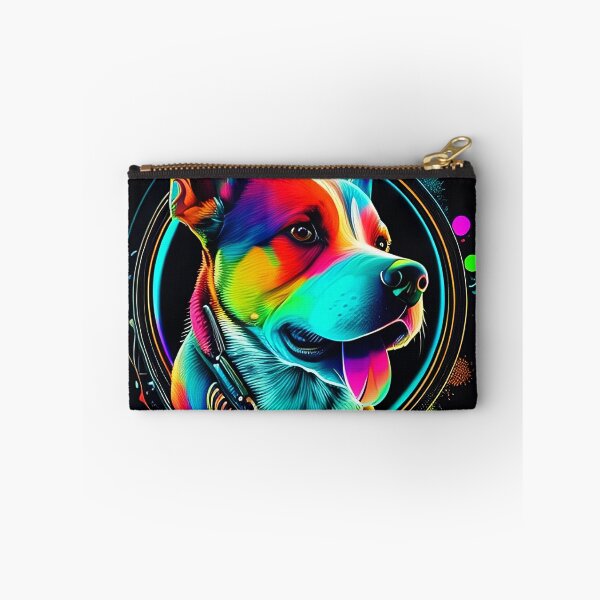 Item preview, Colorful trippy dog portrait illustration psychedelic 1 designed and sold by vishalraifx.