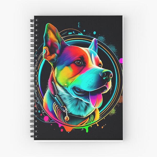 Item preview, Colorful trippy dog portrait illustration psychedelic 1 designed and sold by vishalraifx.
