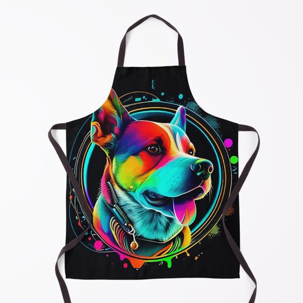 Item preview, Colorful trippy dog portrait illustration psychedelic 1 designed and sold by vishalraifx.