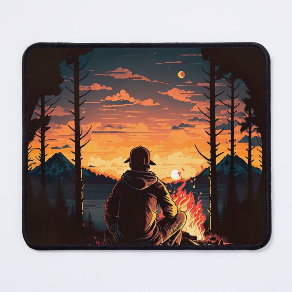 Item preview, Bushcrafter at Sunset and Campfire designed and sold by MadPanda.