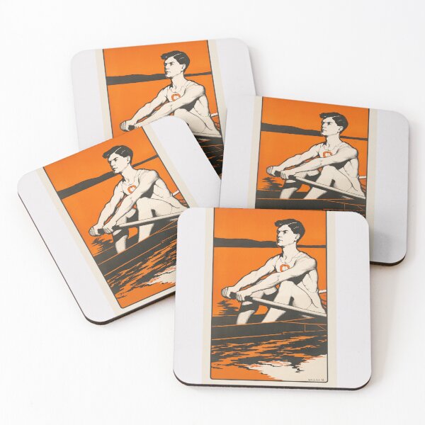 Item preview, Teenager rowing in old boat. designed and sold by vevy-art.