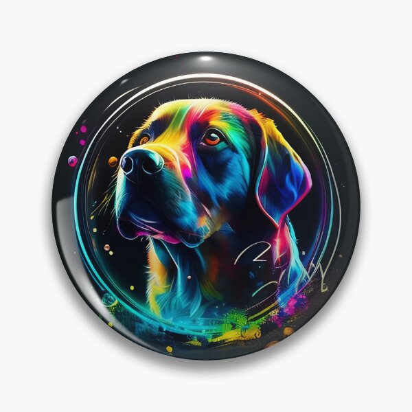 Item preview, Colorful trippy dog portrait illustration psychedelic 4 designed and sold by vishalraifx.