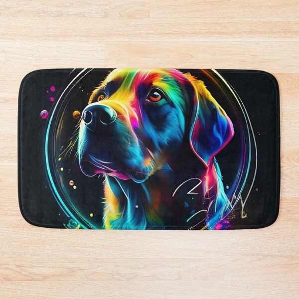 Item preview, Colorful trippy dog portrait illustration psychedelic 4 designed and sold by vishalraifx.