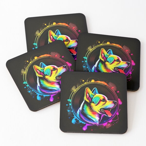 Item preview, Colorful trippy dog portrait illustration psychedelic 5 designed and sold by vishalraifx.