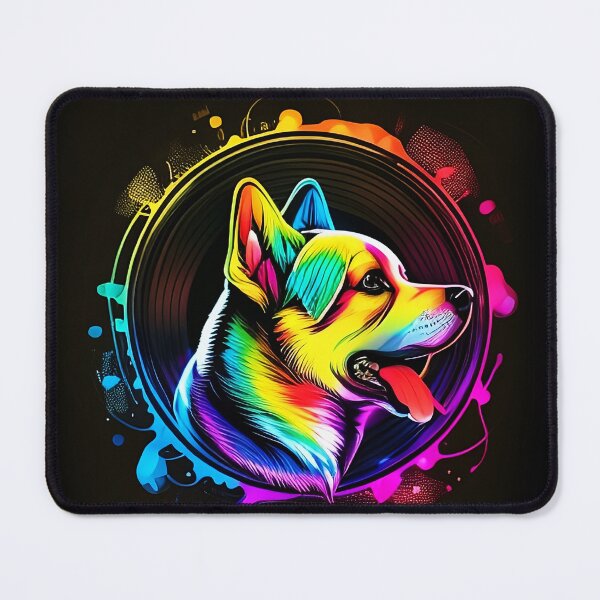 Item preview, Colorful trippy dog portrait illustration psychedelic 5 designed and sold by vishalraifx.