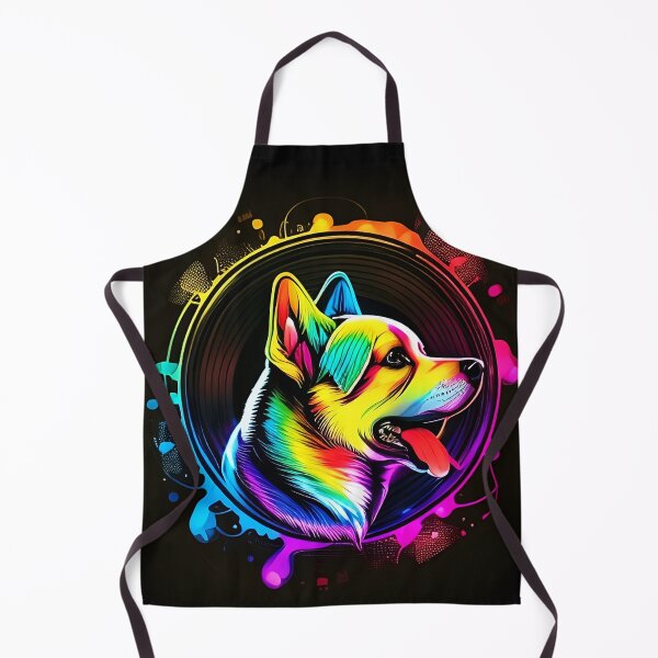Item preview, Colorful trippy dog portrait illustration psychedelic 5 designed and sold by vishalraifx.