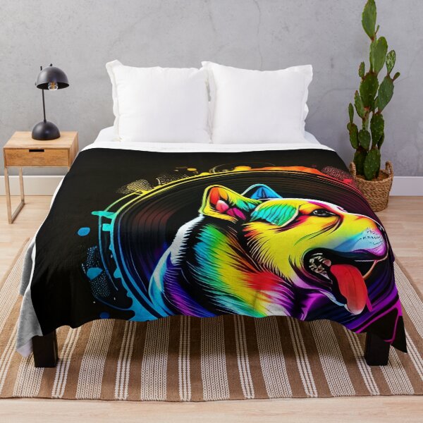 Item preview, Colorful trippy dog portrait illustration psychedelic 5 designed and sold by vishalraifx.