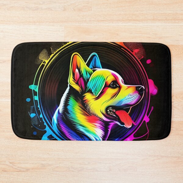 Item preview, Colorful trippy dog portrait illustration psychedelic 5 designed and sold by vishalraifx.