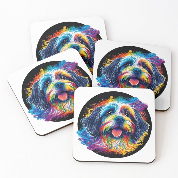 Item preview, Colorful trippy dog portrait illustration psychedelic 6 designed and sold by vishalraifx.