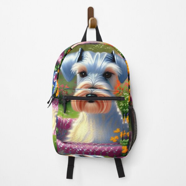 Item preview, Miniature Schnauzer in a basket generated by artificial intelligence designed and sold by megadrina.