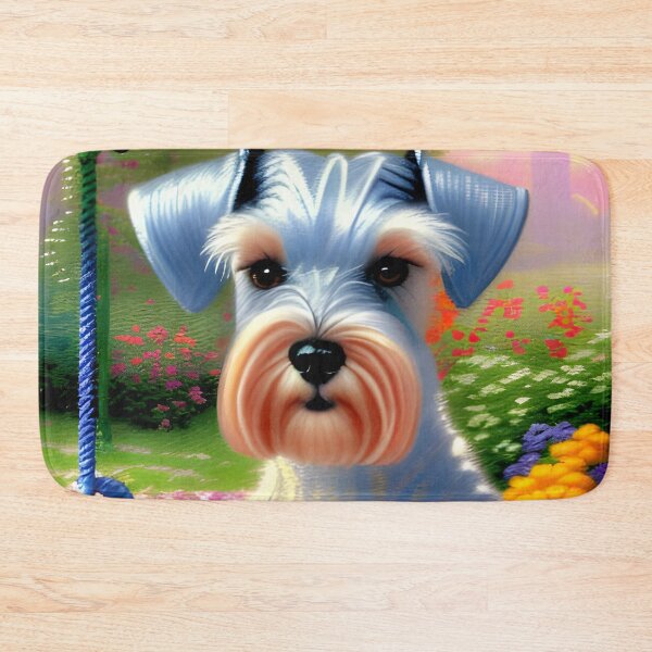 Item preview, Miniature Schnauzer in a basket generated by artificial intelligence designed and sold by megadrina.