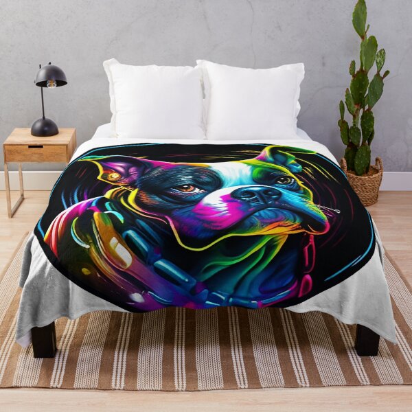 Item preview, Colorful trippy dog portrait illustration psychedelic 7 designed and sold by vishalraifx.