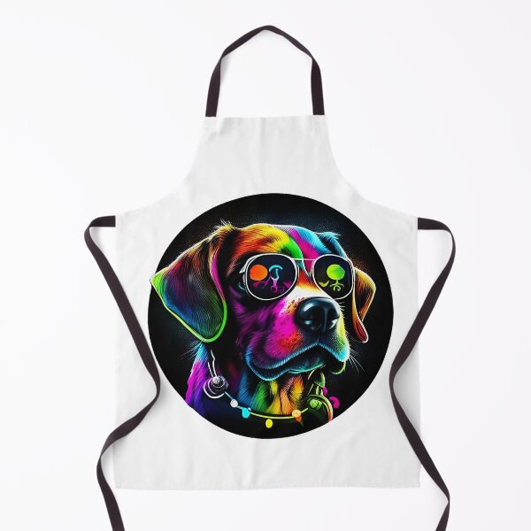 Item preview, Colorful trippy dog portrait illustration psychedelic 8 designed and sold by vishalraifx.