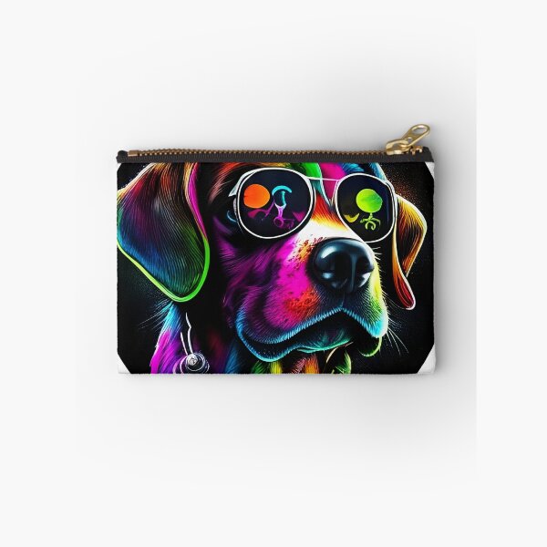 Item preview, Colorful trippy dog portrait illustration psychedelic 8 designed and sold by vishalraifx.