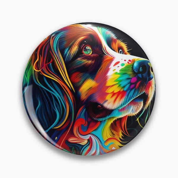 Item preview, Colorful trippy dog portrait illustration psychedelic 9 designed and sold by vishalraifx.