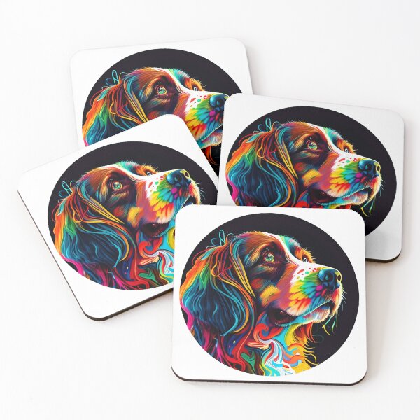 Item preview, Colorful trippy dog portrait illustration psychedelic 9 designed and sold by vishalraifx.