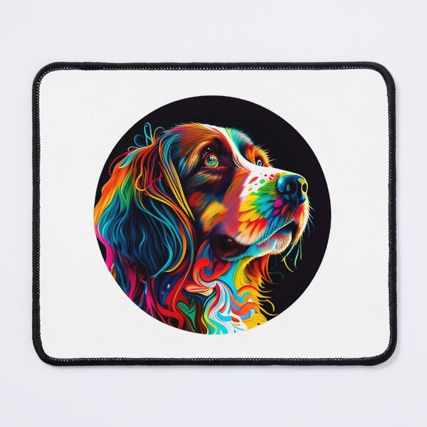 Item preview, Colorful trippy dog portrait illustration psychedelic 9 designed and sold by vishalraifx.
