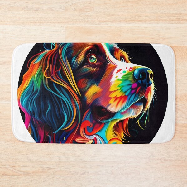 Item preview, Colorful trippy dog portrait illustration psychedelic 9 designed and sold by vishalraifx.