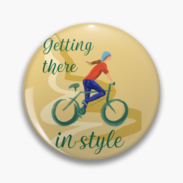 Item preview, Girl cyclist riding on bike designed and sold by Lilly-Rune.