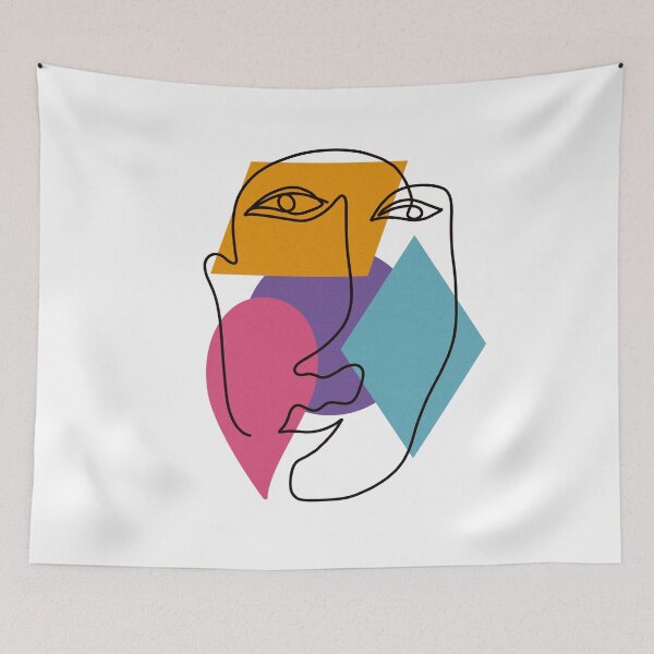 Item preview, Geometric abstract face designed and sold by Inaroda.