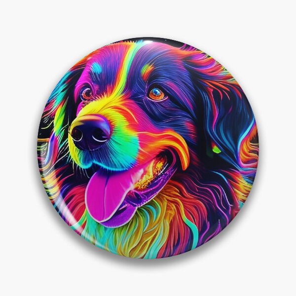 Item preview, Colorful trippy dog portrait illustration psychedelic 10 designed and sold by vishalraifx.