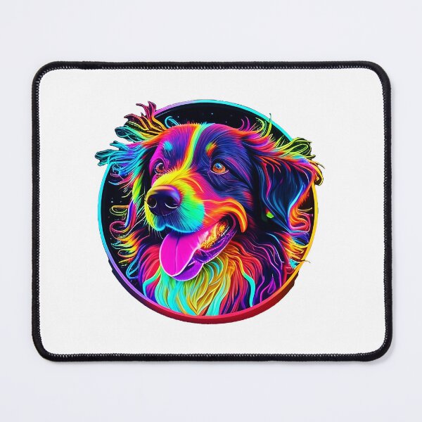 Item preview, Colorful trippy dog portrait illustration psychedelic 10 designed and sold by vishalraifx.
