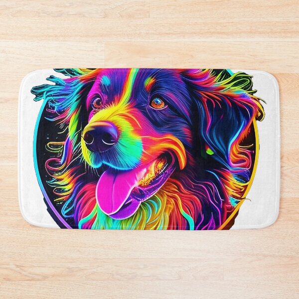 Item preview, Colorful trippy dog portrait illustration psychedelic 10 designed and sold by vishalraifx.
