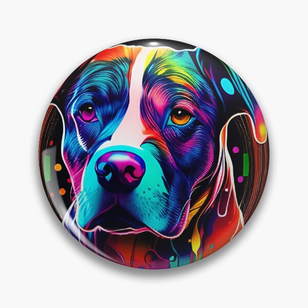 Item preview, Colorful trippy dog portrait illustration psychedelic 11 designed and sold by vishalraifx.