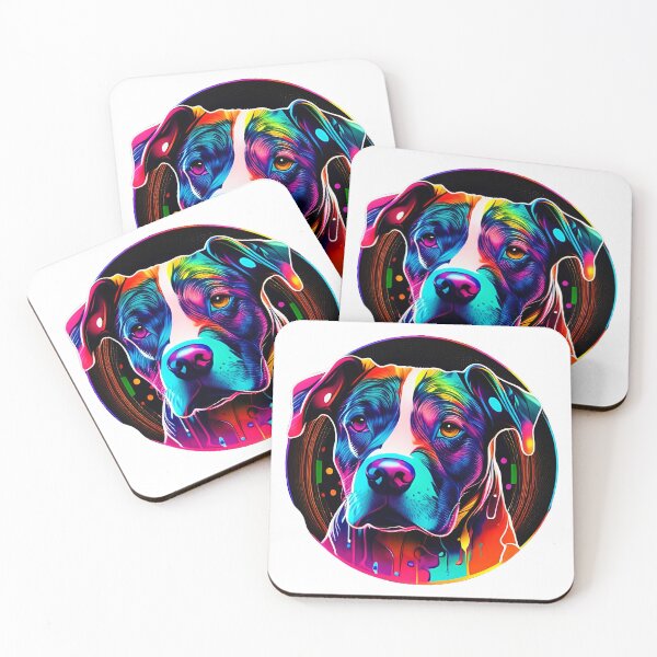 Item preview, Colorful trippy dog portrait illustration psychedelic 11 designed and sold by vishalraifx.