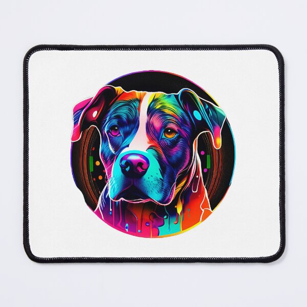 Item preview, Colorful trippy dog portrait illustration psychedelic 11 designed and sold by vishalraifx.