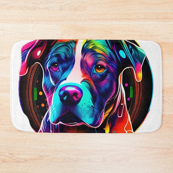 Item preview, Colorful trippy dog portrait illustration psychedelic 11 designed and sold by vishalraifx.