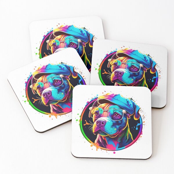 Item preview, Colorful trippy dog portrait illustration psychedelic 13 designed and sold by vishalraifx.