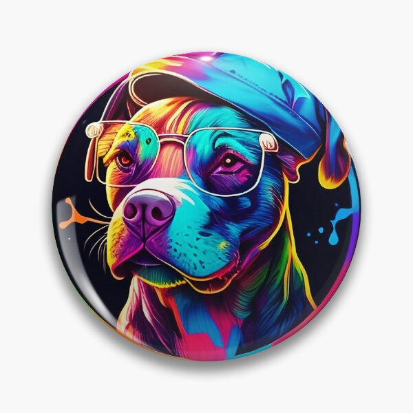 Item preview, Colorful trippy dog portrait illustration psychedelic 13 designed and sold by vishalraifx.
