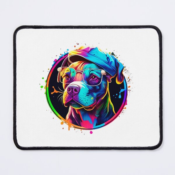 Item preview, Colorful trippy dog portrait illustration psychedelic 13 designed and sold by vishalraifx.