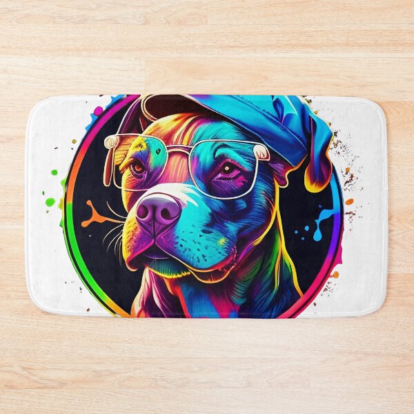 Item preview, Colorful trippy dog portrait illustration psychedelic 13 designed and sold by vishalraifx.