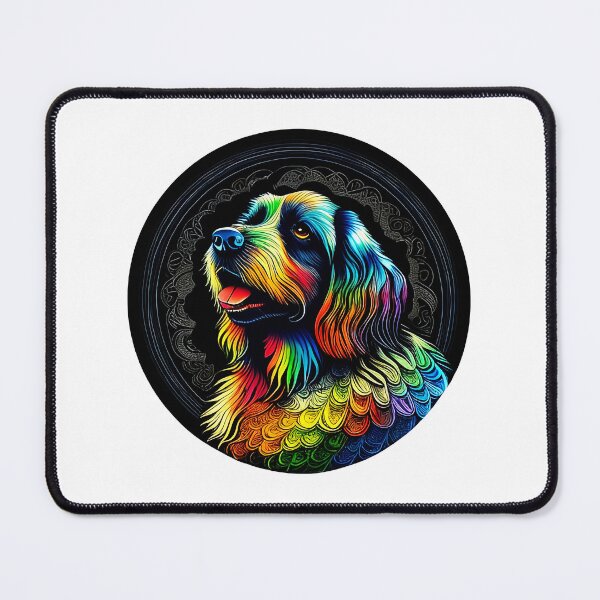 Item preview, Colorful trippy dog portrait illustration psychedelic 14 designed and sold by vishalraifx.
