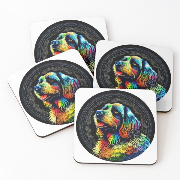 Item preview, Colorful trippy dog portrait illustration psychedelic 14 designed and sold by vishalraifx.