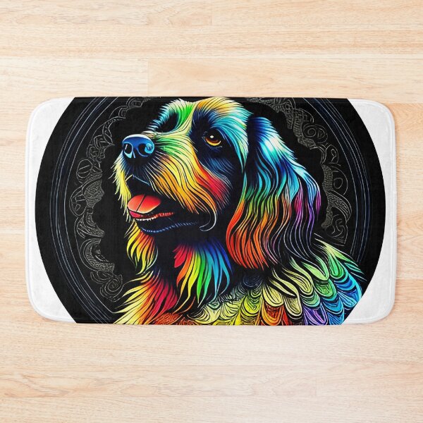 Item preview, Colorful trippy dog portrait illustration psychedelic 14 designed and sold by vishalraifx.