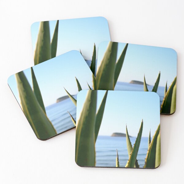 Item preview, Agave cactus with sea / Ibiza Nature & Travel Photography designed and sold by Diana van Neck.