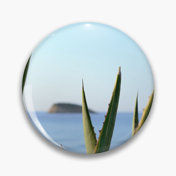 Item preview, Agave cactus with sea / Ibiza Nature & Travel Photography  designed and sold by Diana van Neck.
