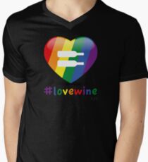#lovewine (black shadow) Men's V-Neck T-Shirt