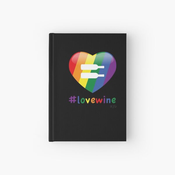 #lovewine (black shadow) Hardcover Journal