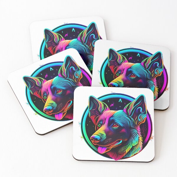 Item preview, Colorful trippy dog portrait illustration psychedelic 15 designed and sold by vishalraifx.