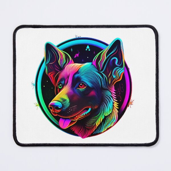 Item preview, Colorful trippy dog portrait illustration psychedelic 15 designed and sold by vishalraifx.